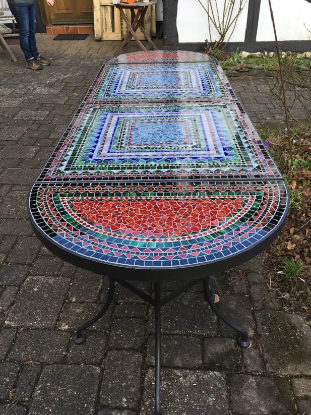 Große Mosaik - Tafel  240 cm x 80 cm